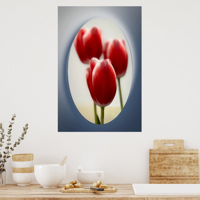 Red tulips poster (Kitchen)