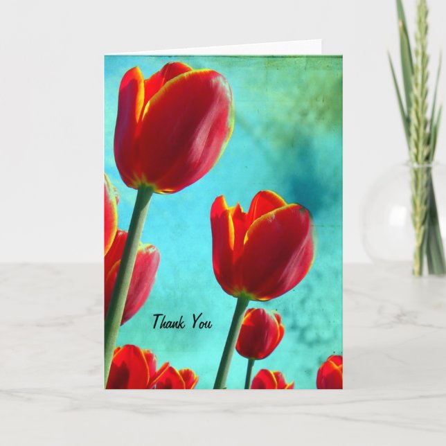 Red Tulips, Thank You Card (Front)