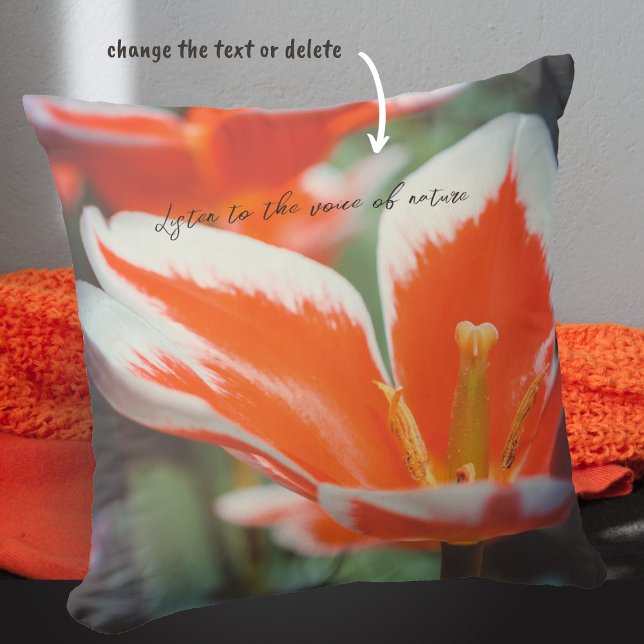 Red tulips throw pillow (Creator Uploaded)