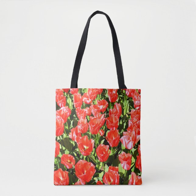 Red tulips tote bag (Front)