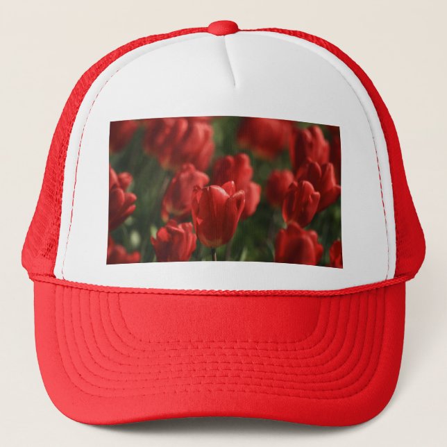 Red Tulips Trucker Hat (Front)