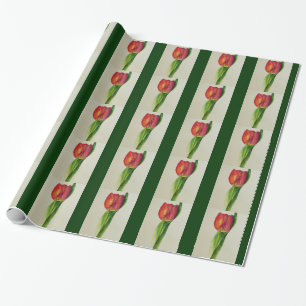 Red Tulips Wrapping Paper