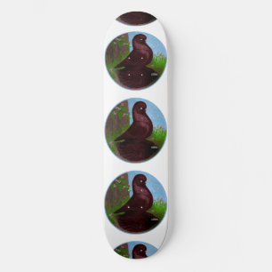 Red Tumbler Pigeon Circle Skateboard