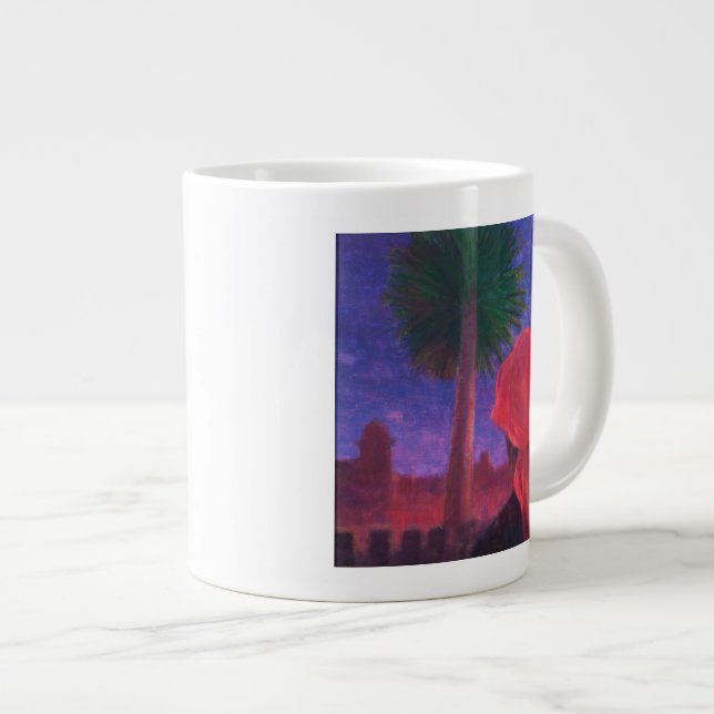 Red Turban dusk Jodhpur 2012 Large Coffee Mug (Front Right)