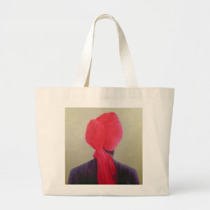 Red Turban Purple Jacket Large Tote Bag