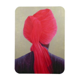 Red Turban Purple Jacket Magnet