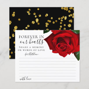 Red Turkish Rose Share a Memory Funeral Card