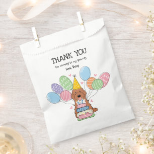 Red Tuxedo Cockapoo Cavapoo Birthday Party Favour Bag