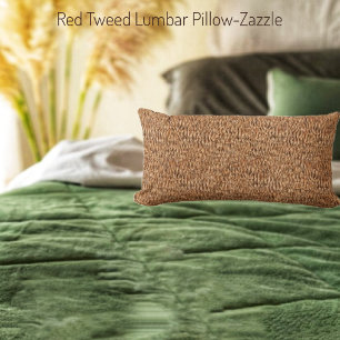 Red Tweed Lumbar Pillow