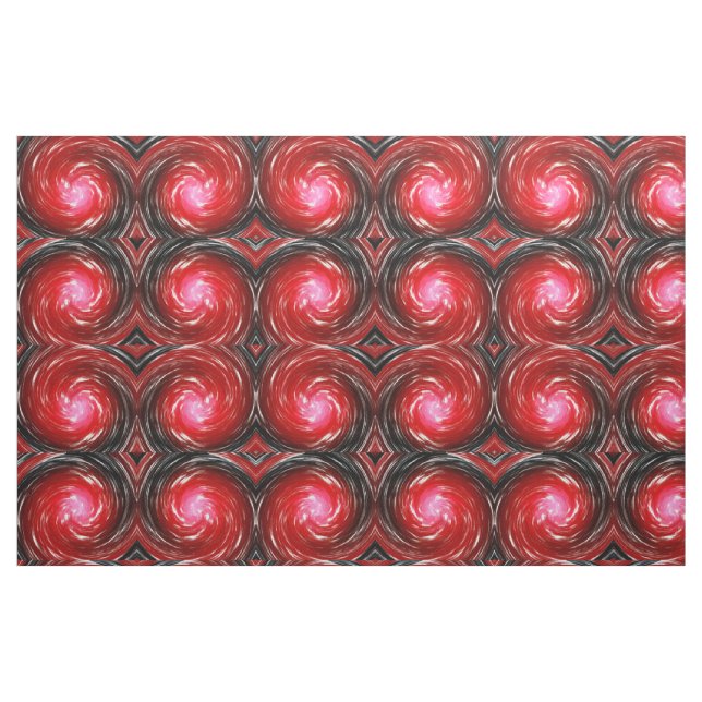 Red Twist Abstract Art Fabric (Fat Quarter)