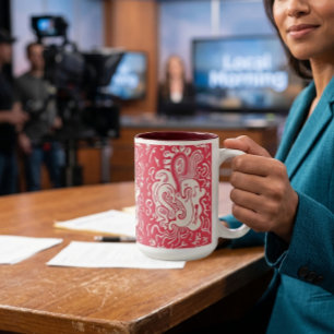 Red Two-Tone Coffee Mug