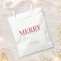 Red typography merry and bright Christmas