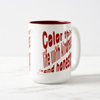 Red Typography Motivation Two-Tone Coffee Mug