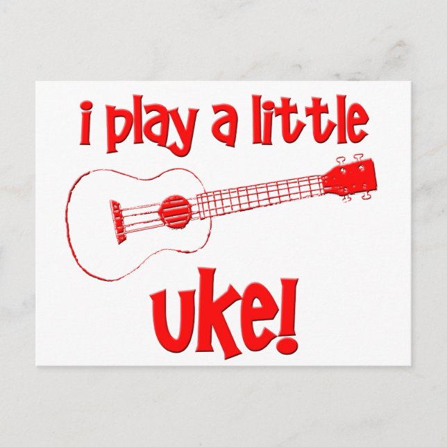 Red Ukulele Postcard (Front)