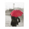 Red Umbrella Black and White Photography