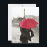 Red Umbrella Black and White Photography Postcard<br><div class="desc">Red Umbrella Black and White Photography Postcrossing Postcard</div>
