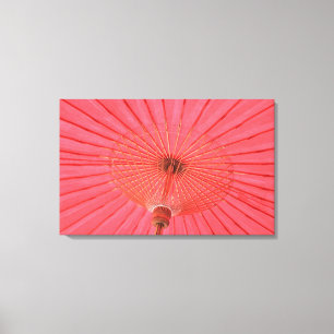 Red umbrella canvas print