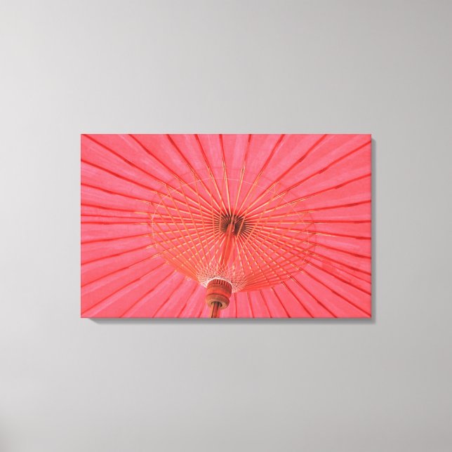 Red umbrella canvas print (Front)