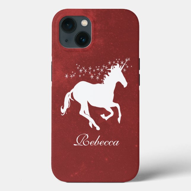 Red Unicorn Personalized Case-Mate iPhone Case (Back)