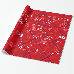 Red Union Jack Wrapping Paper