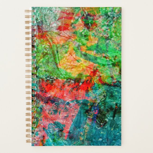 Red unique abstract planner,Delight bright lovely (Devant)