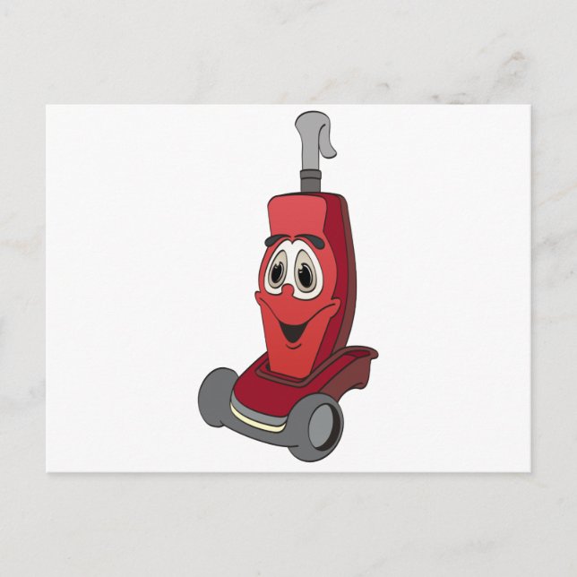 Red Vacuum Cleaner Postcard (Front)