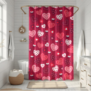Red Valentine hearts pattern