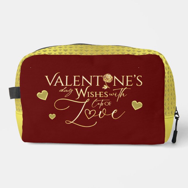 Red Valentine's Day Gifts Dopp Kit (Front)