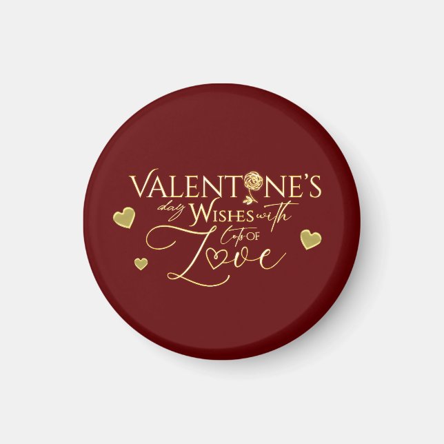 Red Valentine's Day Gifts Magnet (Front)