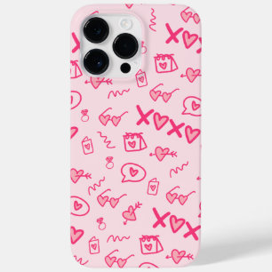 Red valentines day hearts Case-Mate iPhone 14 pro max case