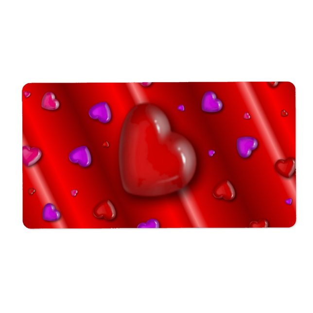 Red Valentines love Hearts pattern (Front)