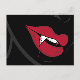 Red Vampire Lips Postcard