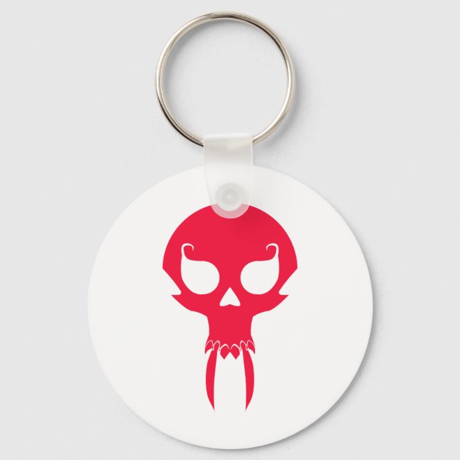 RED VAMPIRE SKULL KEYCHAIN (Front)