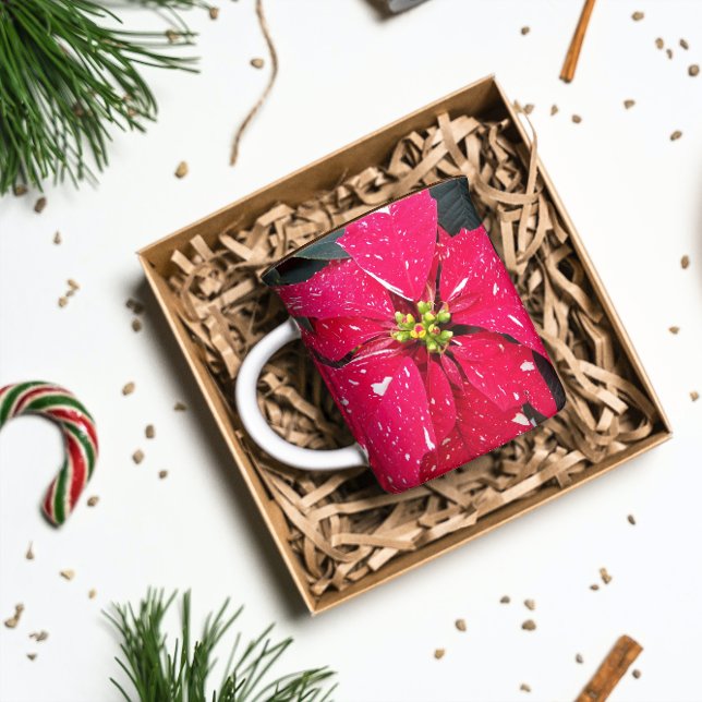 Red Variegated Poinsettia Holiday Mug (In Situ Holiday)