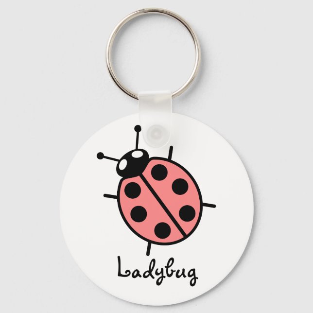 Red Vector Ladybug Keychain (Front)