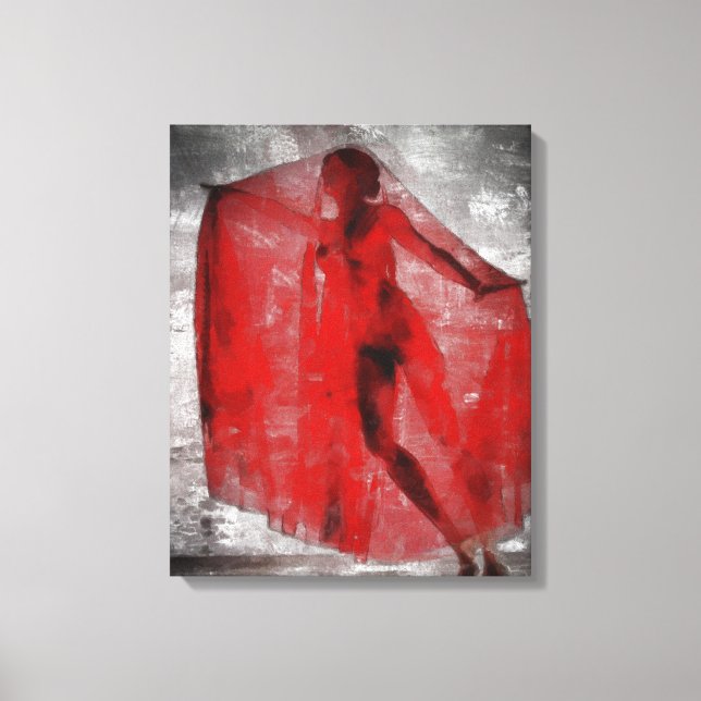 Red veil canvas print (Front)