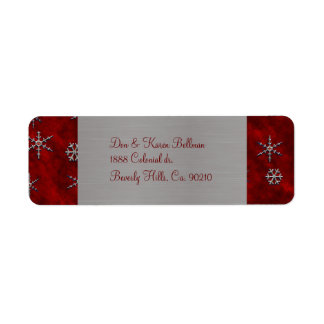 Red Velour & Silver Snowflakes
