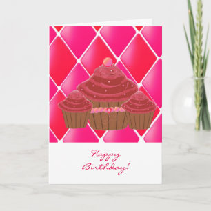 Red Velvet Birthday Cupcakes Card