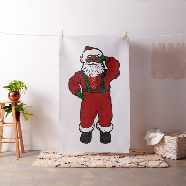 red velvet black santa fabric (In Situ)
