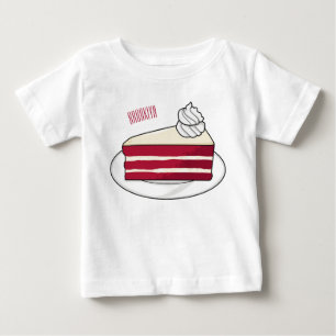 Red velvet cake cartoon illustration baby T-Shirt