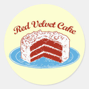Red Velvet Cake Classic Round Sticker