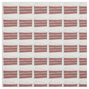 Red Velvet Cake Slice Baking Foodie Soul Food Fabric