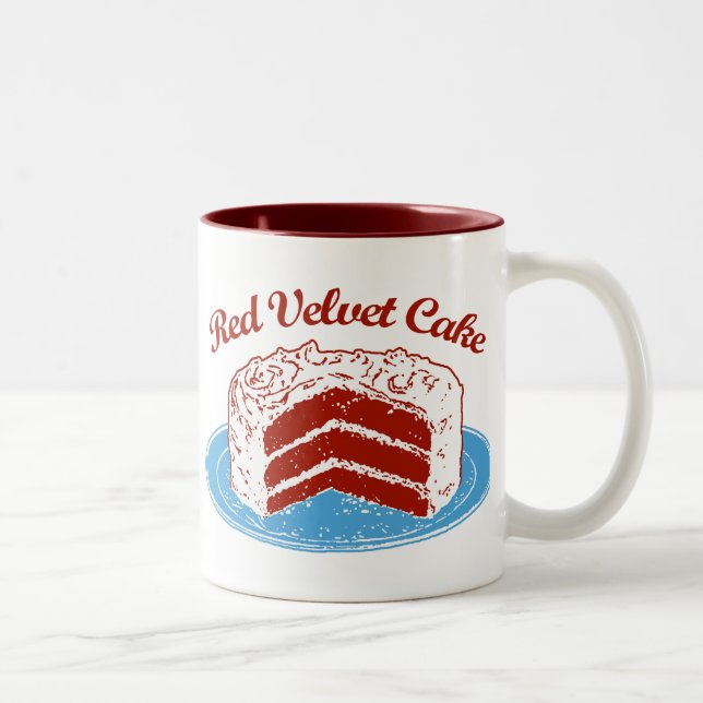 Red Velvet Cake Two-Tone Coffee Mug (Right)