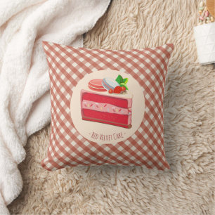 red velvet cake with strawberry cream cheese  throw pillow