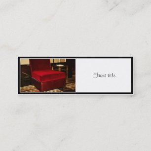 Red Velvet Chair Mini Business Card