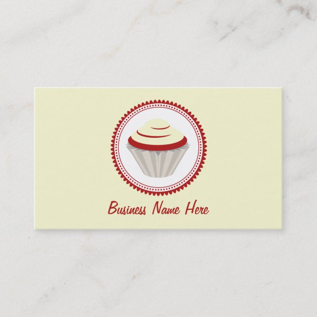 Red Velvet Cupcake Business Card (Front)
