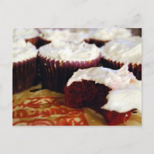 red velvet cupcakes postcard