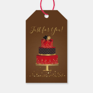 Red Velvet Custom Birthday Invitation Card Gift Tags