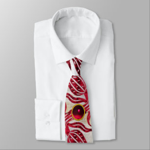RED VELVET DAMASK TULIPS ,Ruby Burgundy White Tie