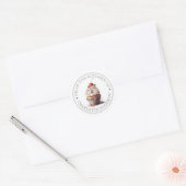 Red Velvet Frosted Cupcake Classic Round Sticker (Envelope)